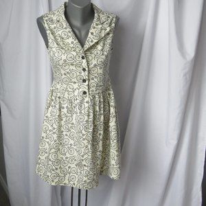 Sleeveless Skater Dress Bicycle Print